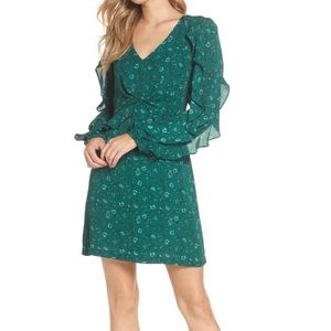 Forest Lily green floral dress